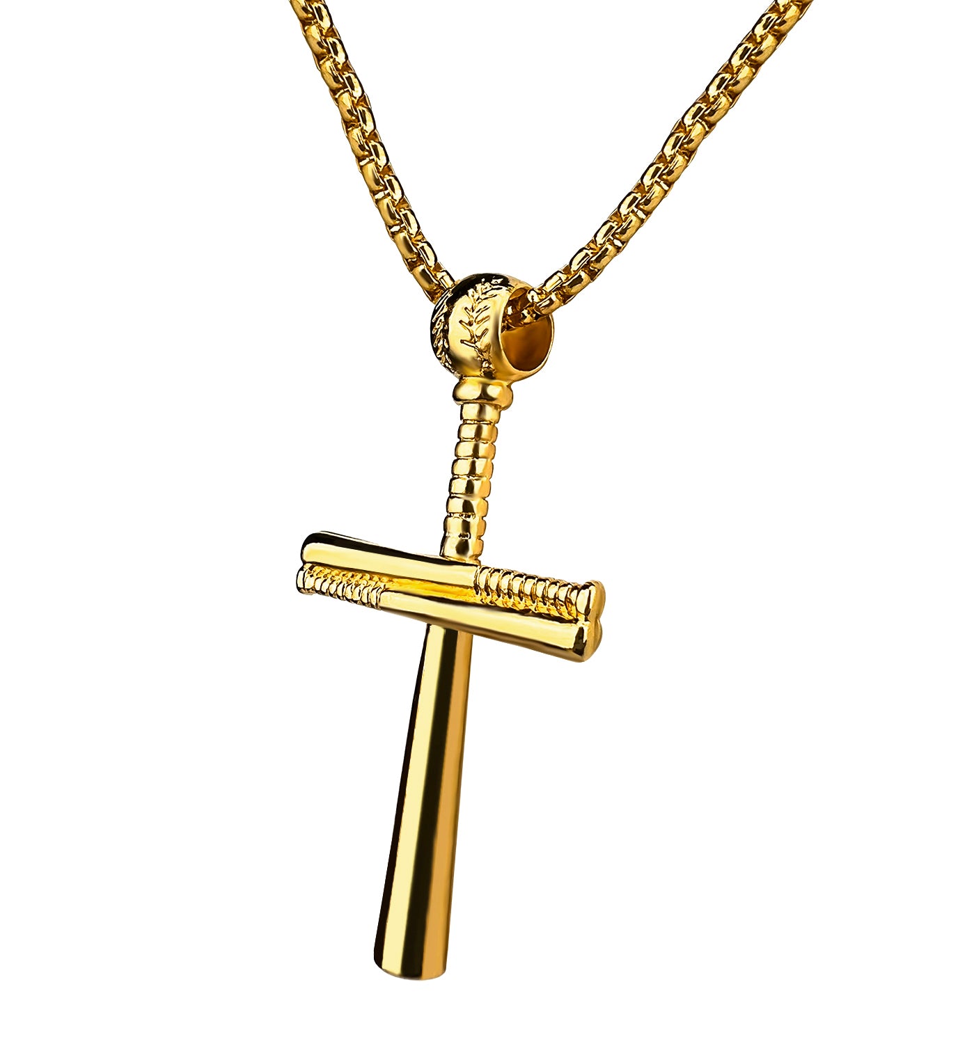 Mini Fede Studded Cross Charm in 18K Yellow Gold / Dolce Amore